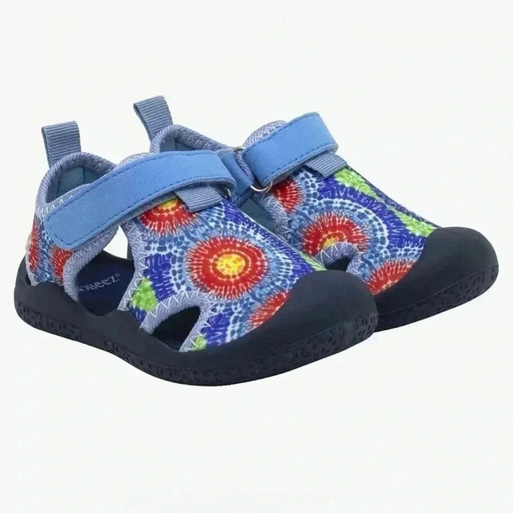 Robeez Boys Slip Resistant Neoprene Water Shoes for Beach Spiral Tye Dye 10 NWT - Picture 1 of 8